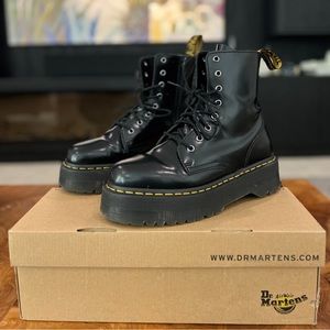 Used Dr. Martens Jadon Black 15265001 Polished Smooth (US Men 8, US Women 9)